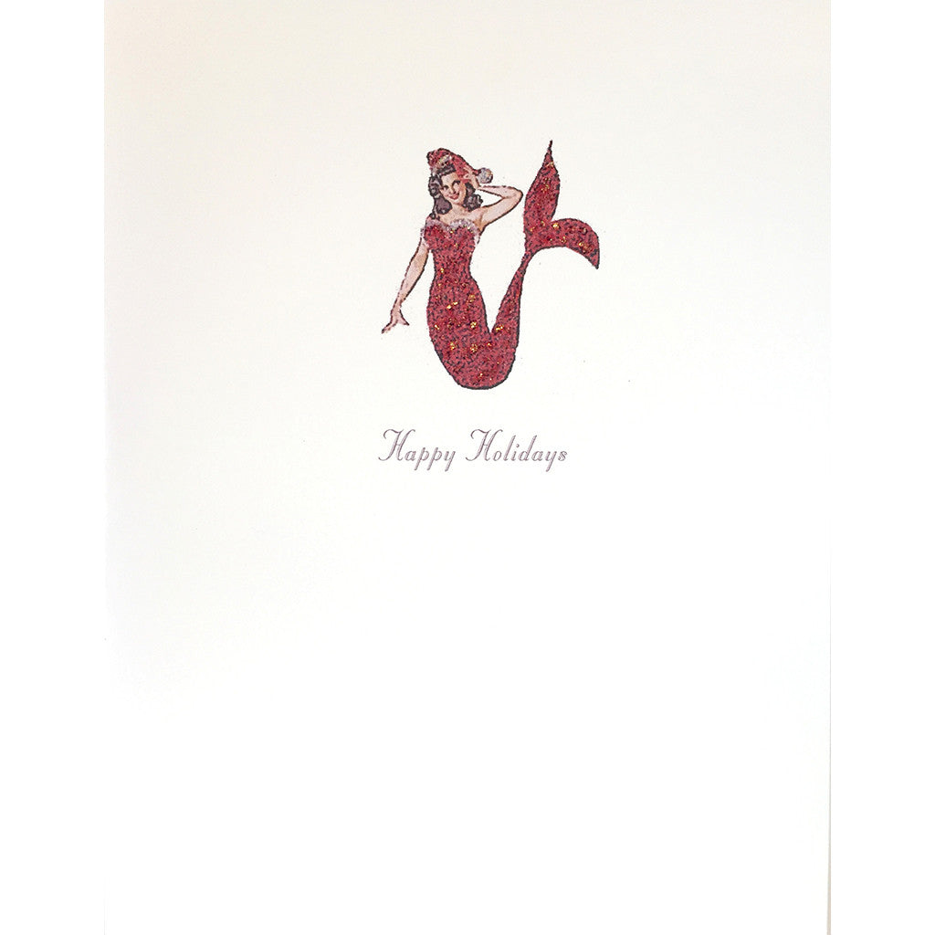 Greeting Card Santa Mermaid - Lumia Designs