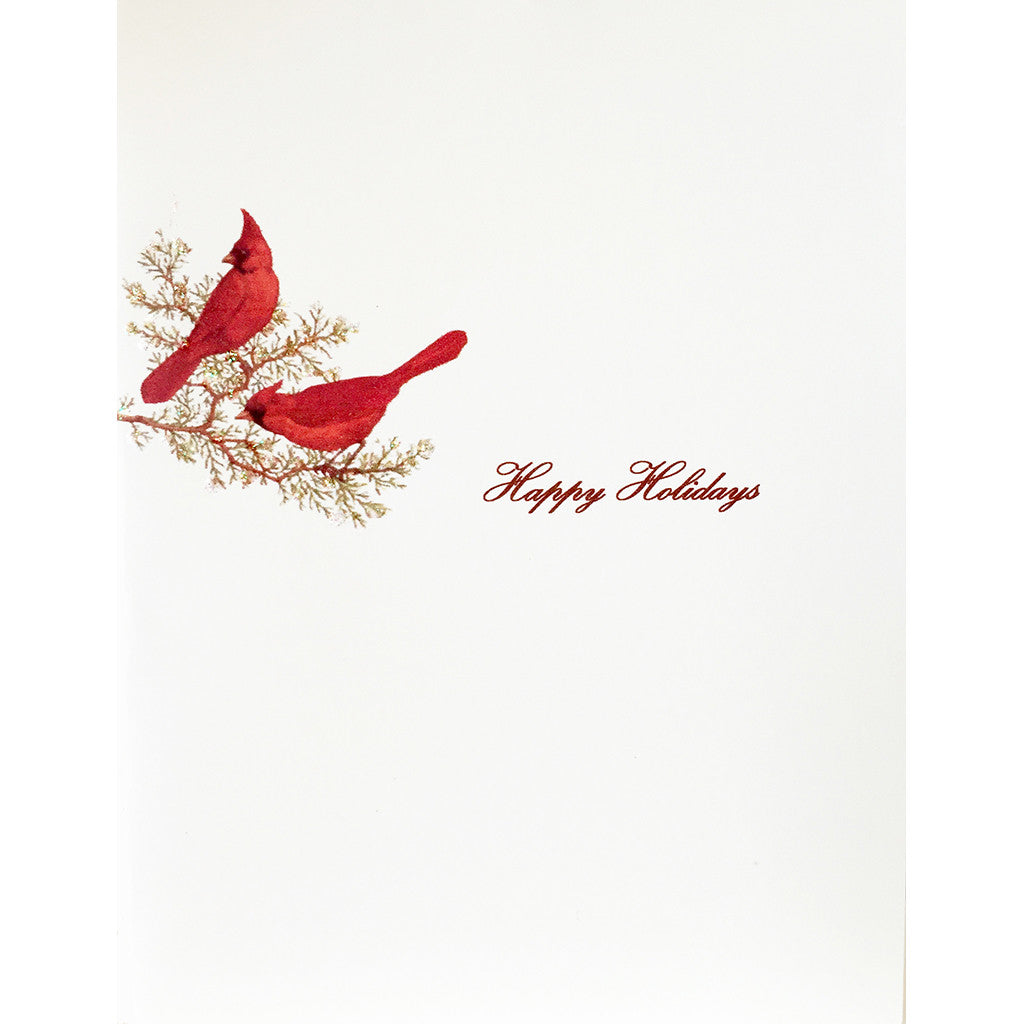 Greeting Card Holiday Cardinals - Lumia Designs