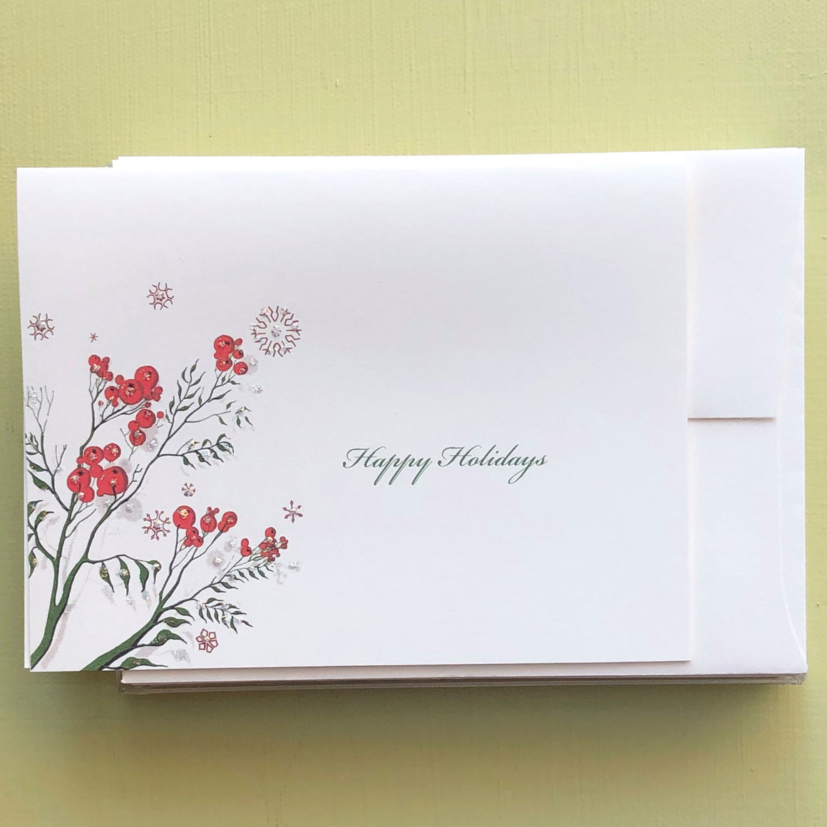Holly Berries Boxed Holiday Card