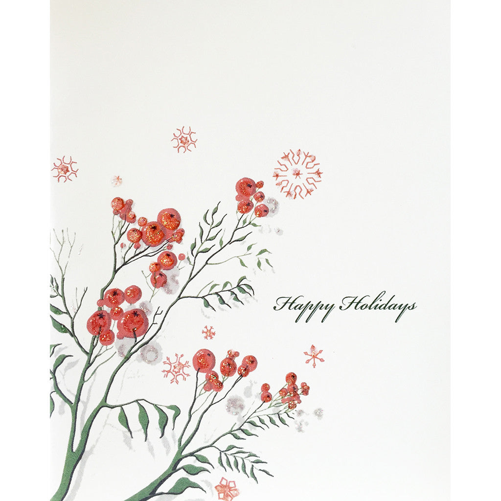 Greeting Card Holly Berrys - Lumia Designs