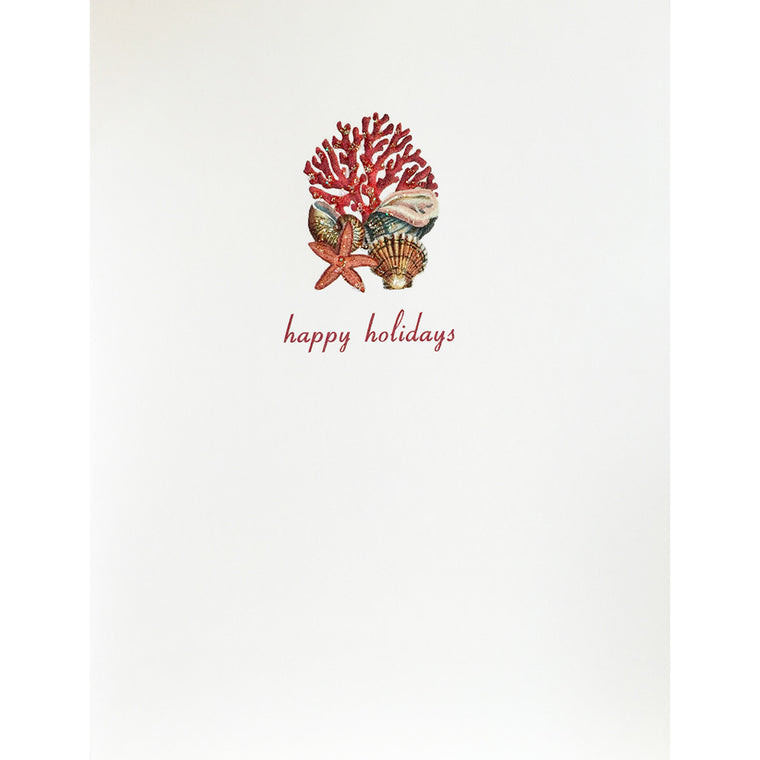 Greeting Card Coral Holiday - Lumia Designs
