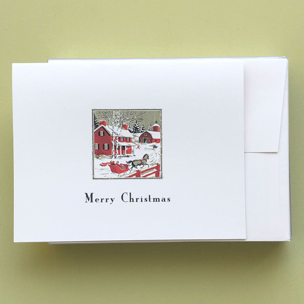 Red Coach Boxed Christmas Card