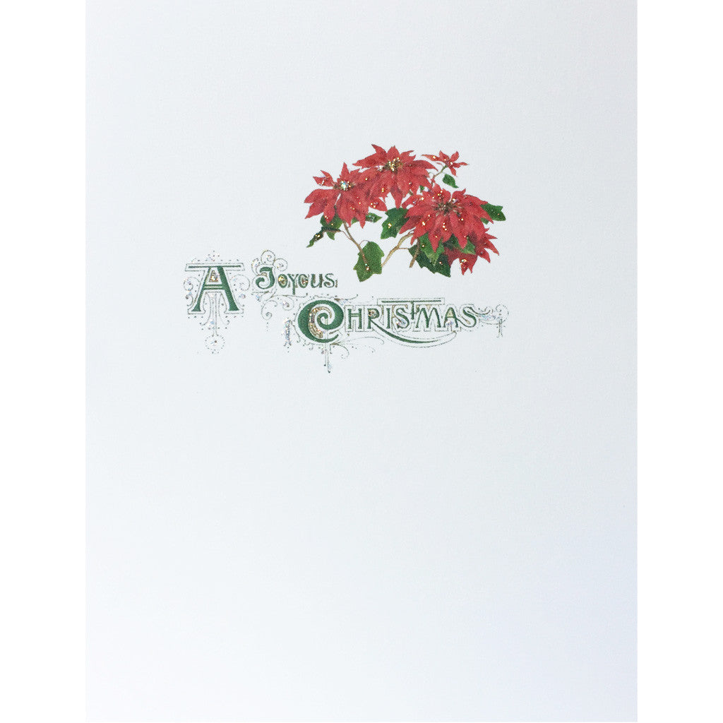 Greeting Card Joyous Poinsettias - Lumia Designs