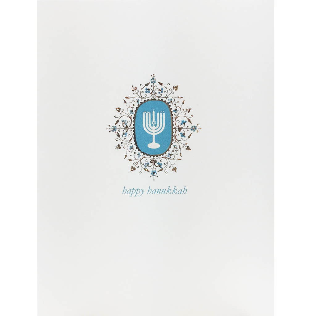 Menorah Filigree Card