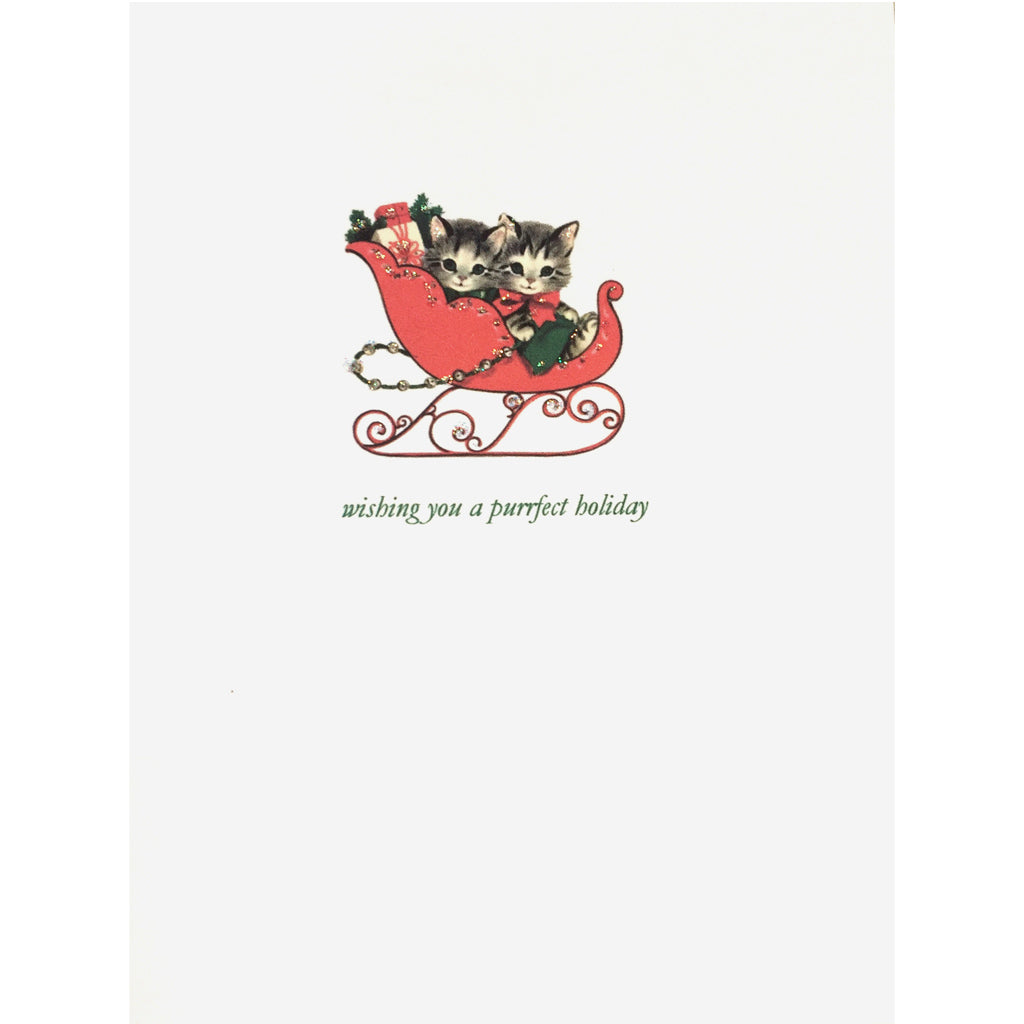 Kitty Sleigh Purrfect Holiday Card