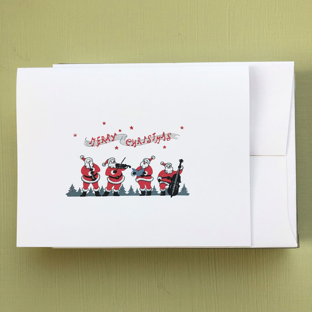 Musical Santas Boxed Christmas card