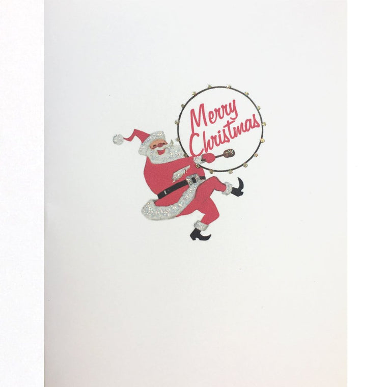 Santa Drum Christmas Card
