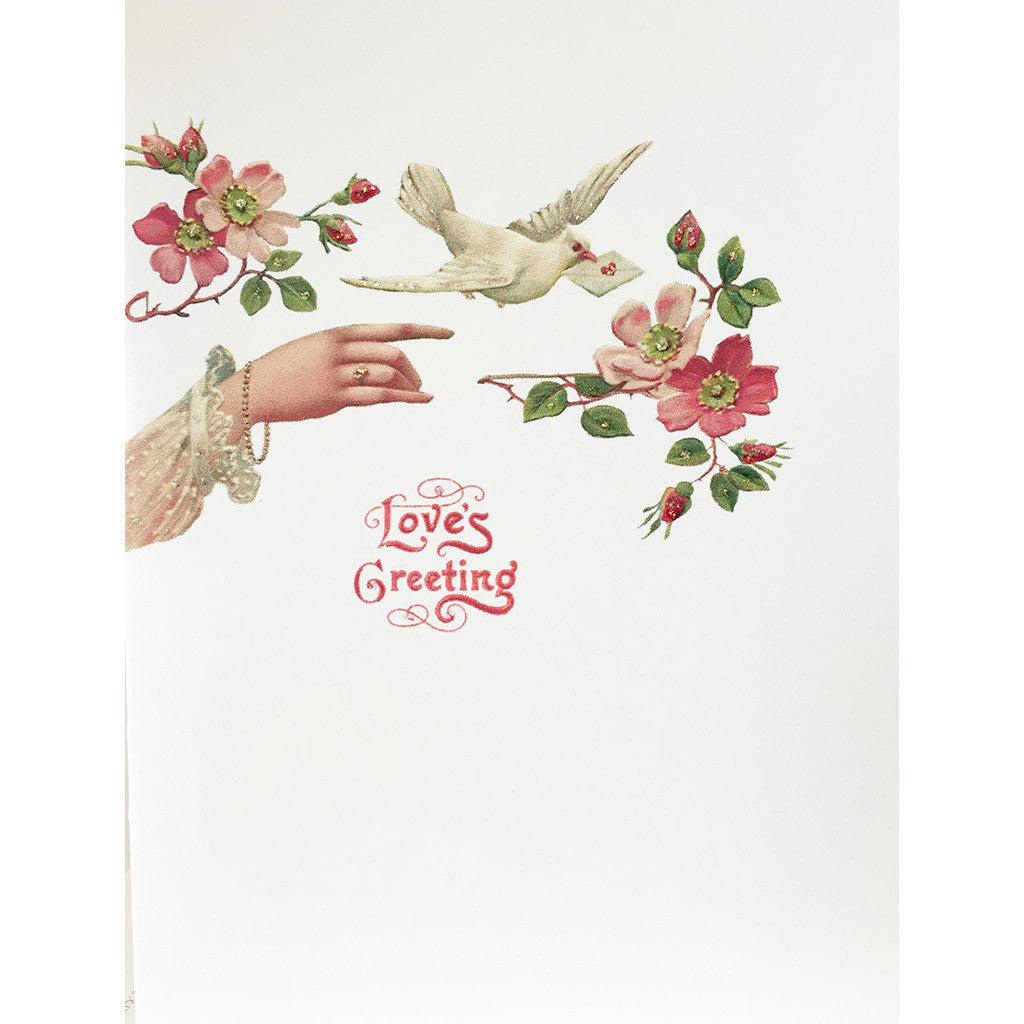 Greeting Card CHV-07W Hand Dove Love - Lumia Designs