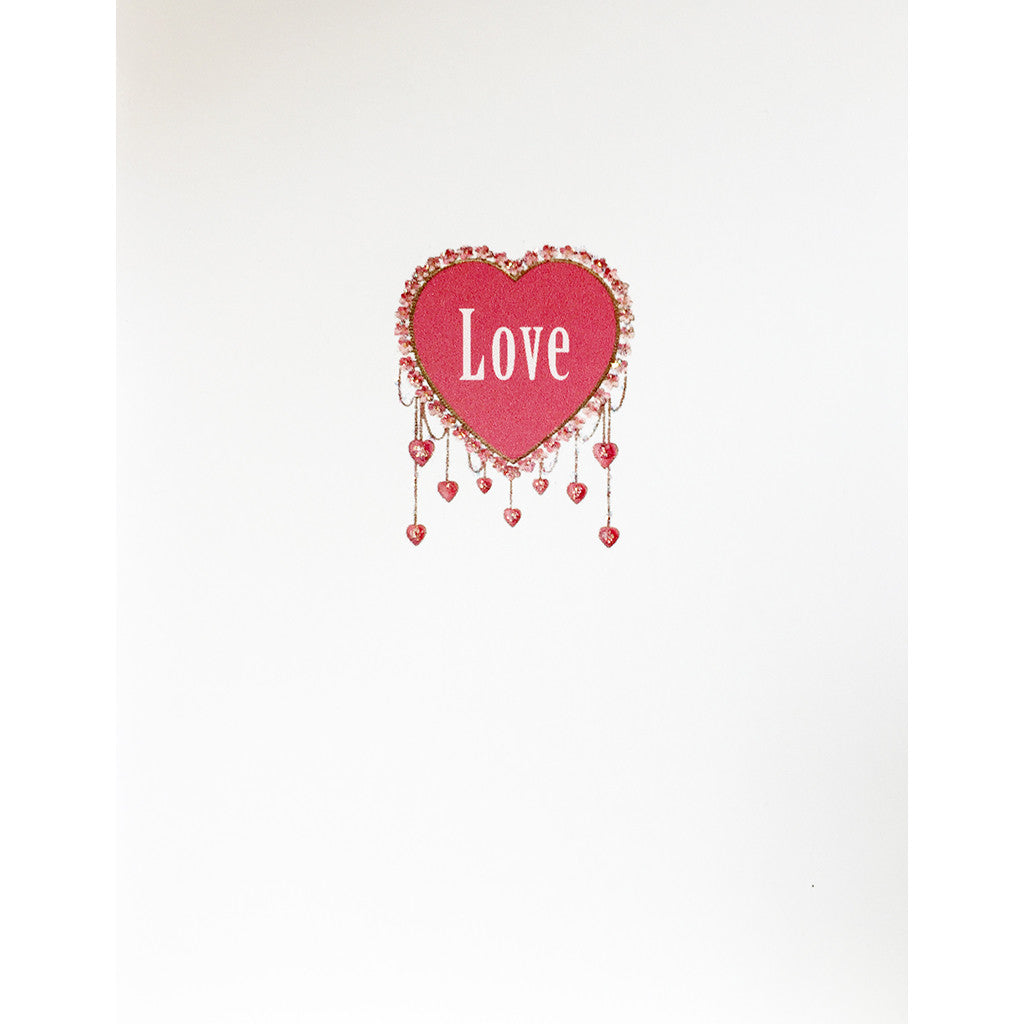 Greeting Card Heart Tassles - Lumia Designs