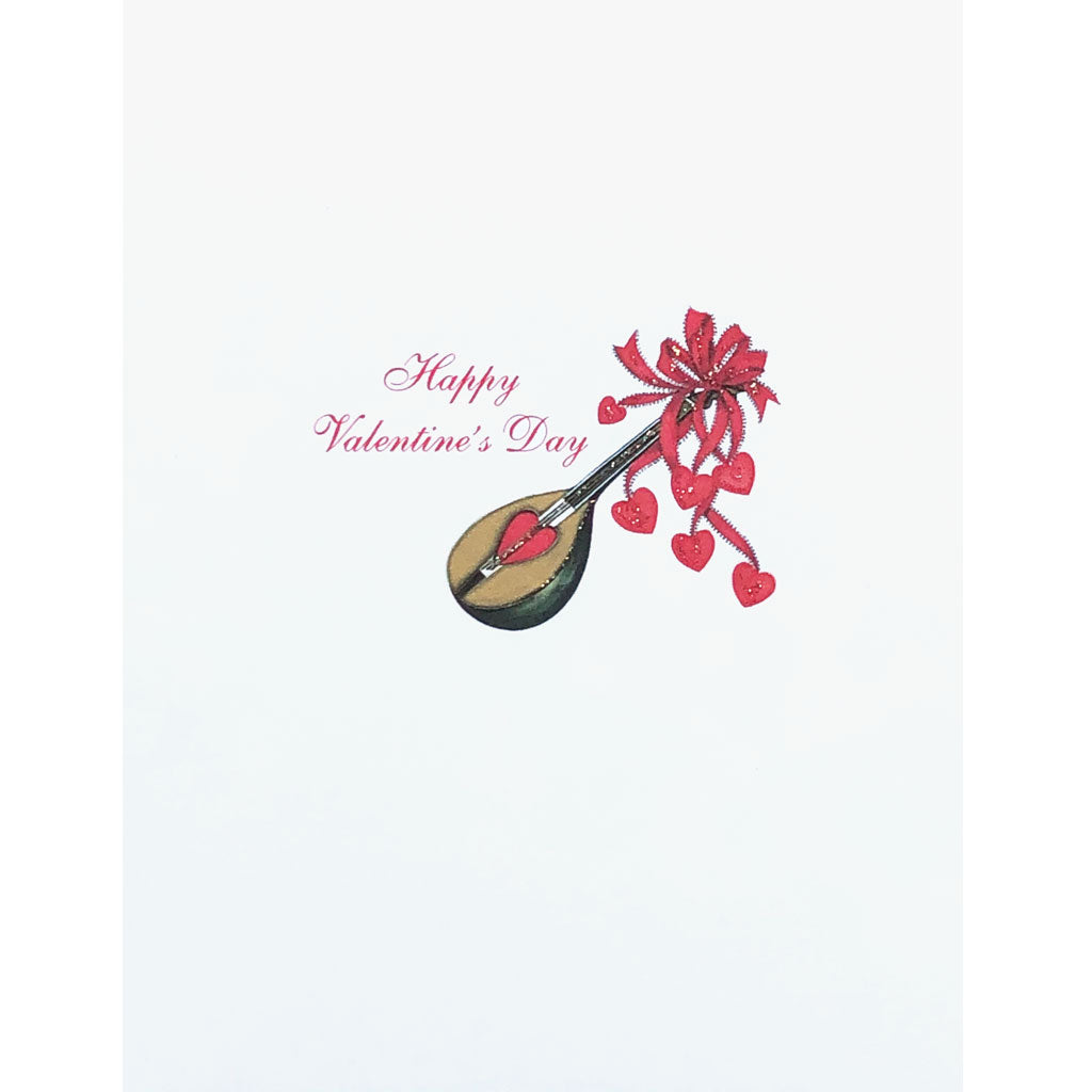 Mandolin Hearts Valentine's Day Card