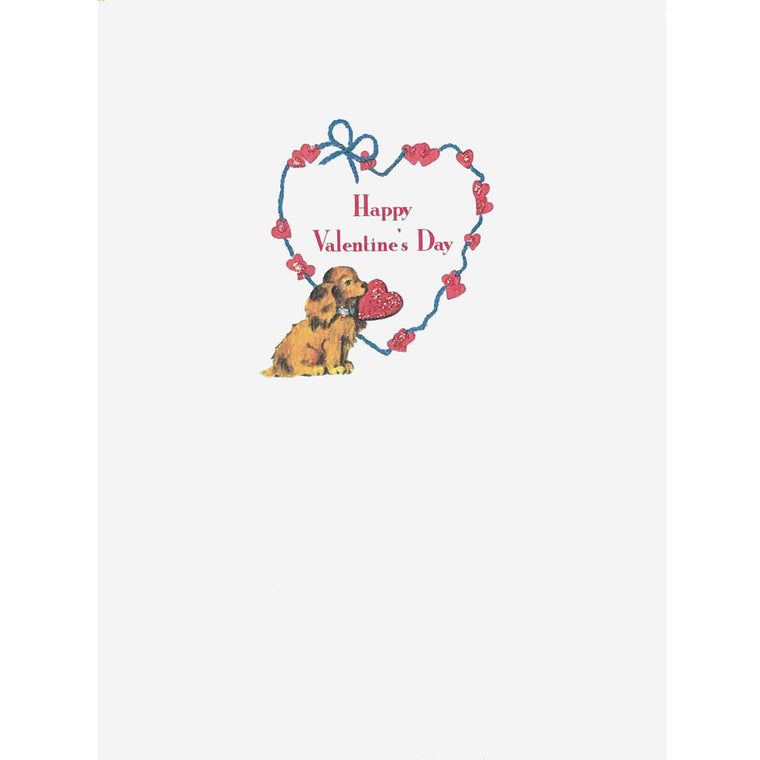Doggie With Heart Valentine Card
