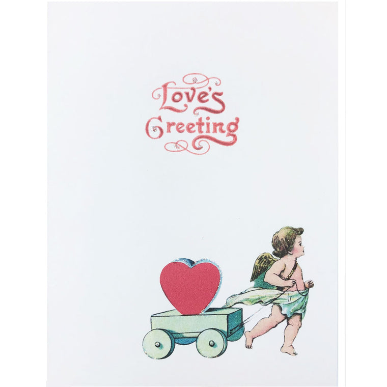 Cherub Heart Wagon Love Card