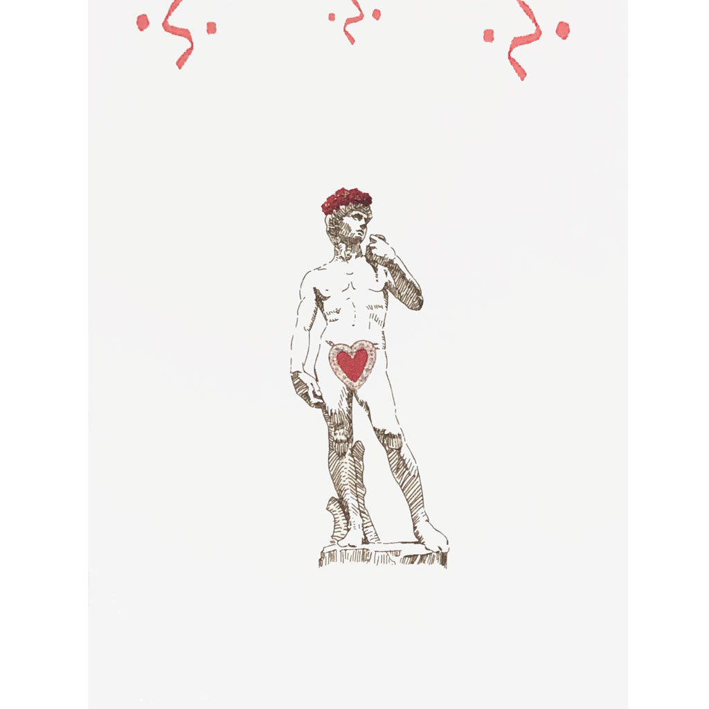 Michelangelo David Valentine's Card