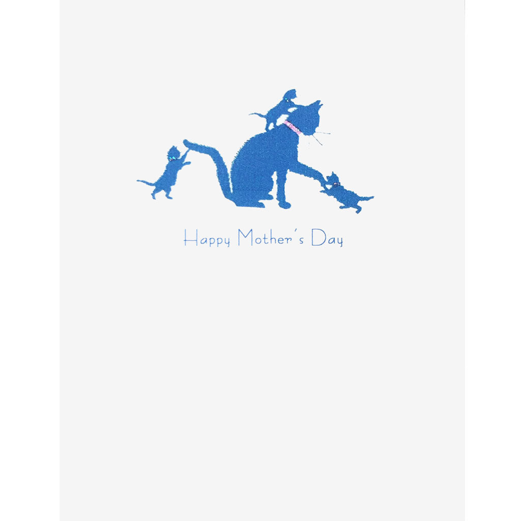Blue Cat Mother's Day Card