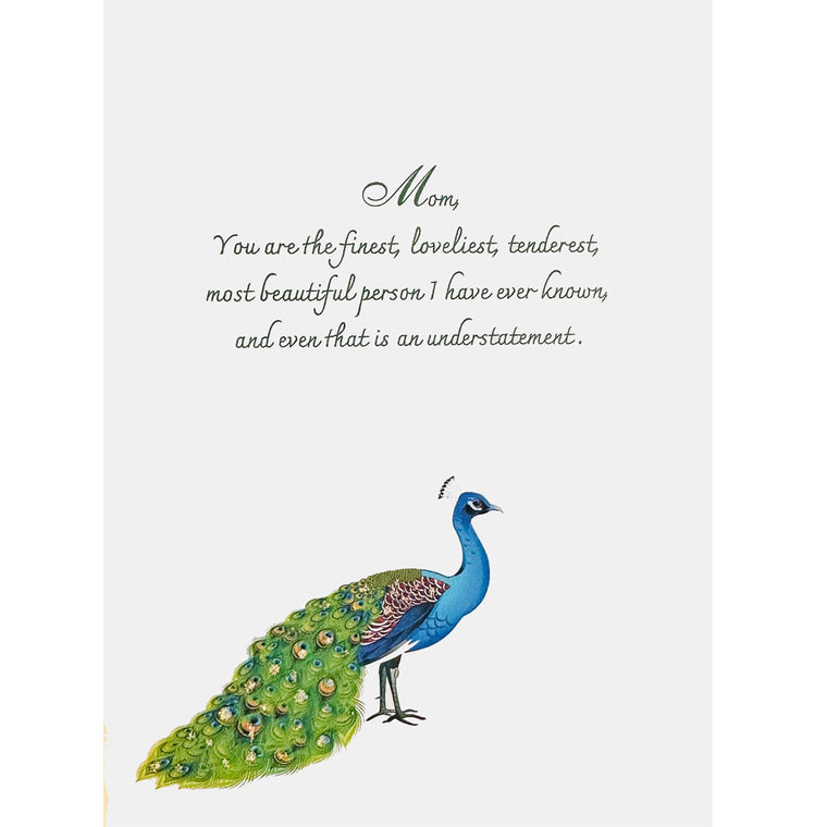 Peacock Mother's Day Card
