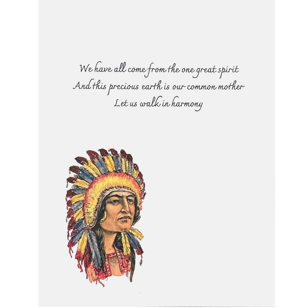 American Indian Chief Card