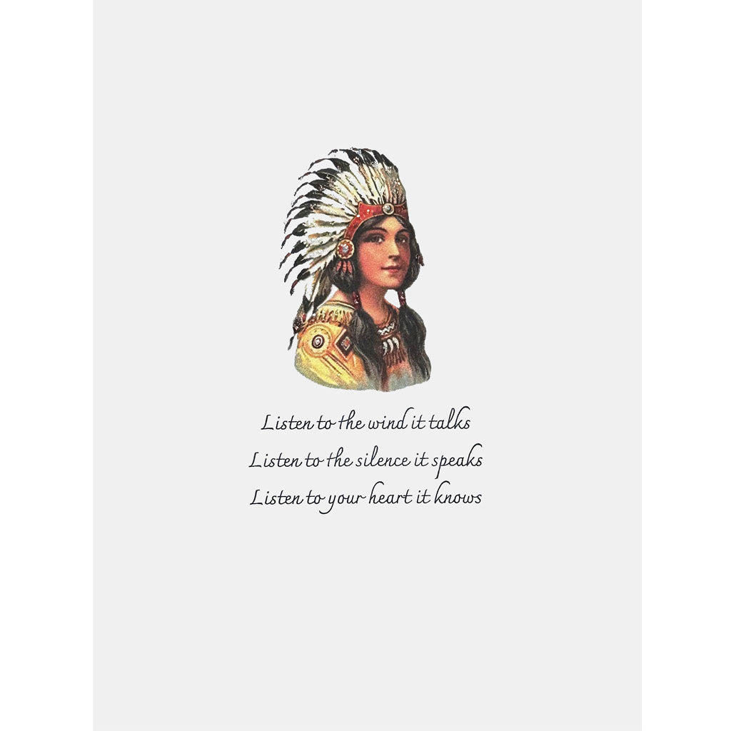 American Indian Woman Card
