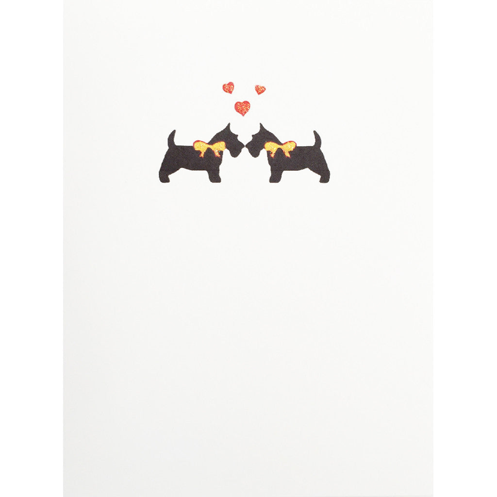 Greeting Card Scotties Love - Lumia Designs