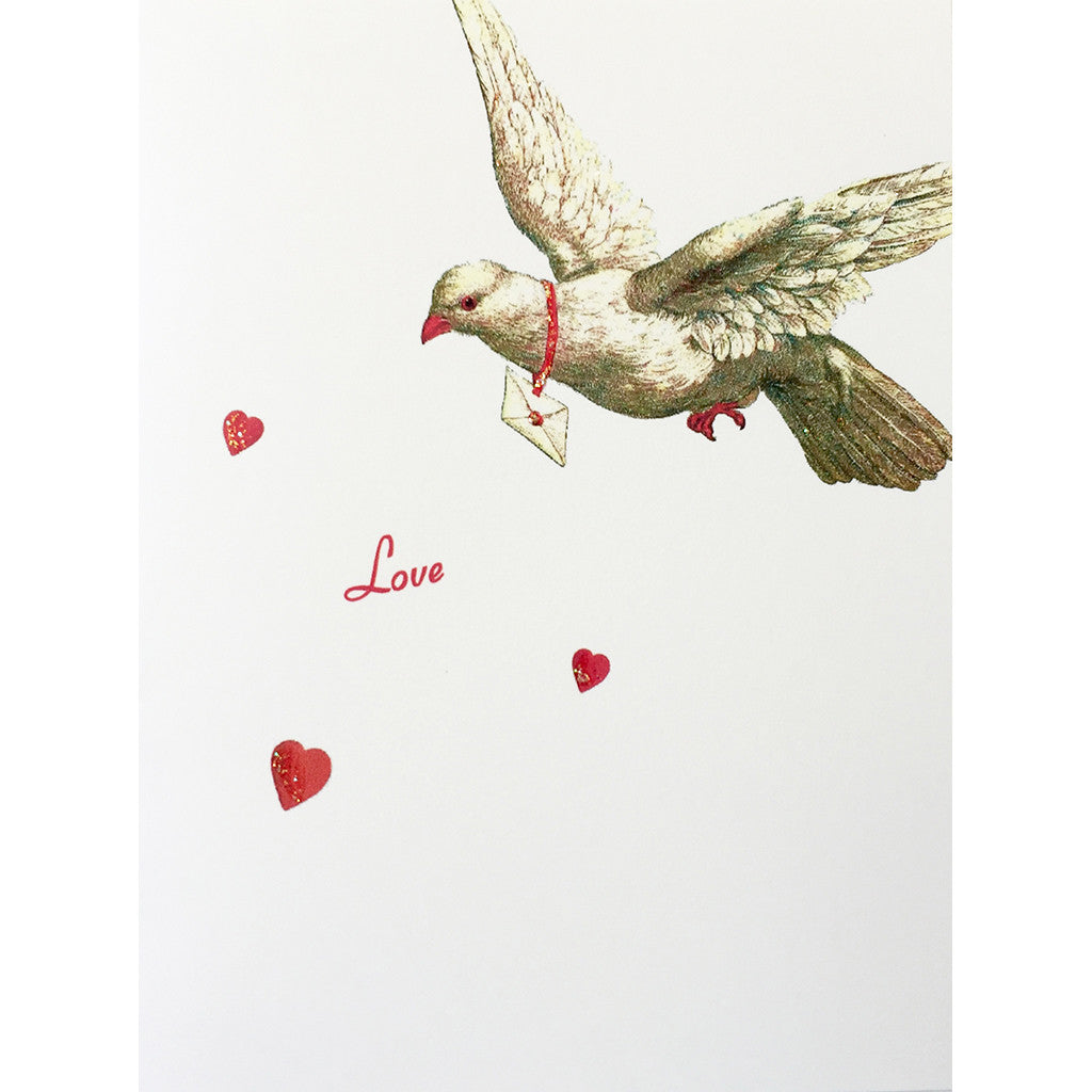 Greeting Card Dove Hearts Love - Lumia Designs