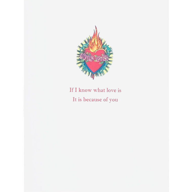 Flaming Heart Love Card