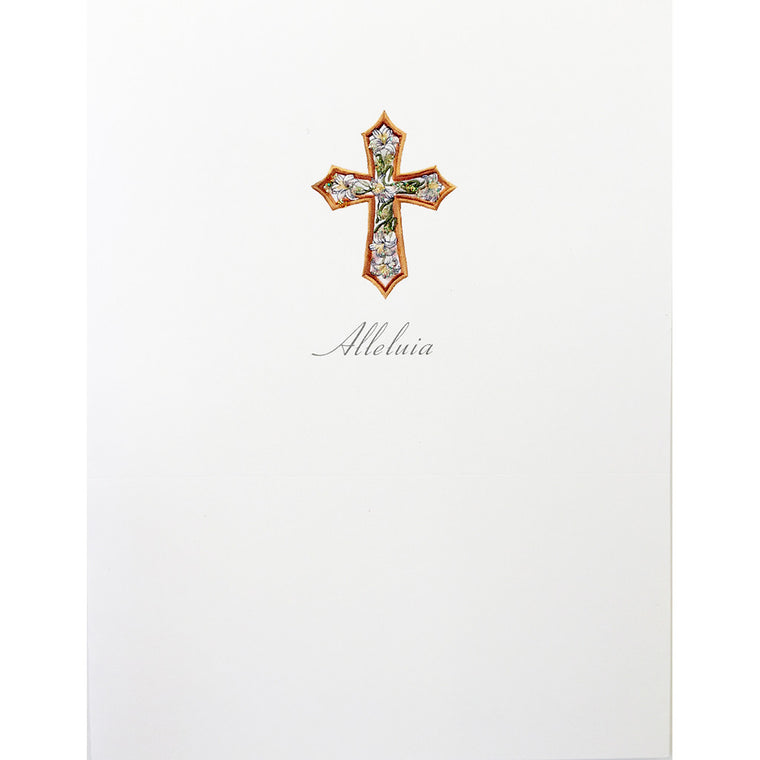 Greeting Card Alleluia Cross - Lumia Designs