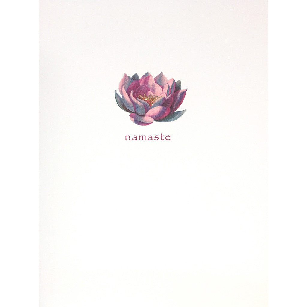 Greeting Card Lotus Flower Namaste - Lumia Designs