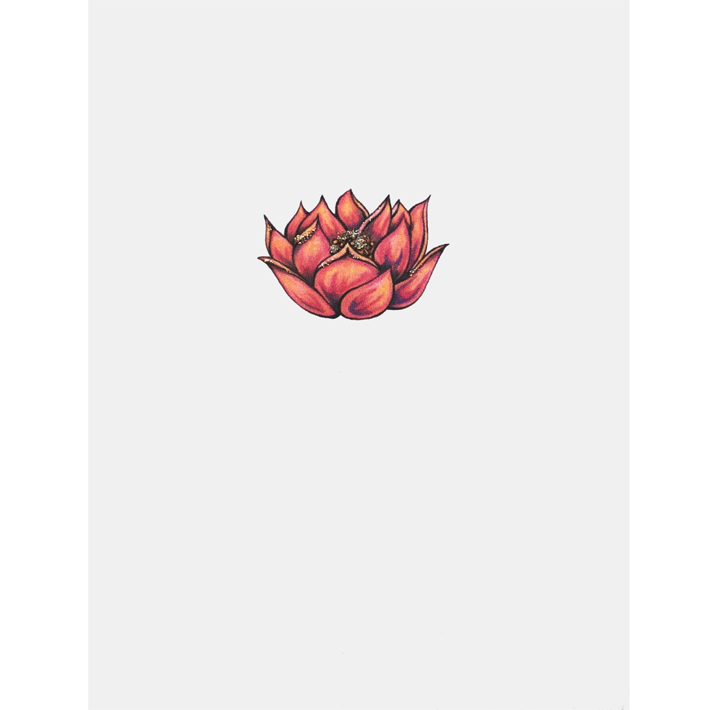 Orange Lotus Greeting Card Lumia Designs