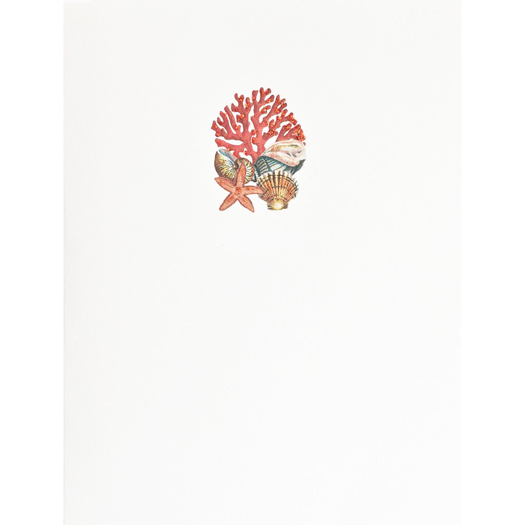 Greeting Card Coral & Seashells - Lumia Designs