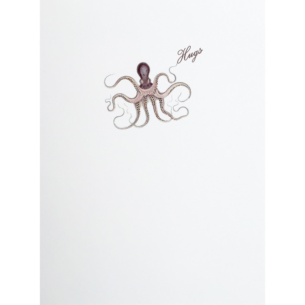 Octopus Hugs Card - Hand glittered - Lumia Designs