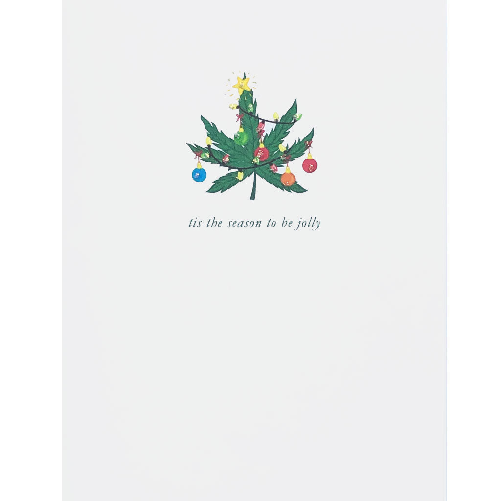 Cannabis Leaf Holiday Card