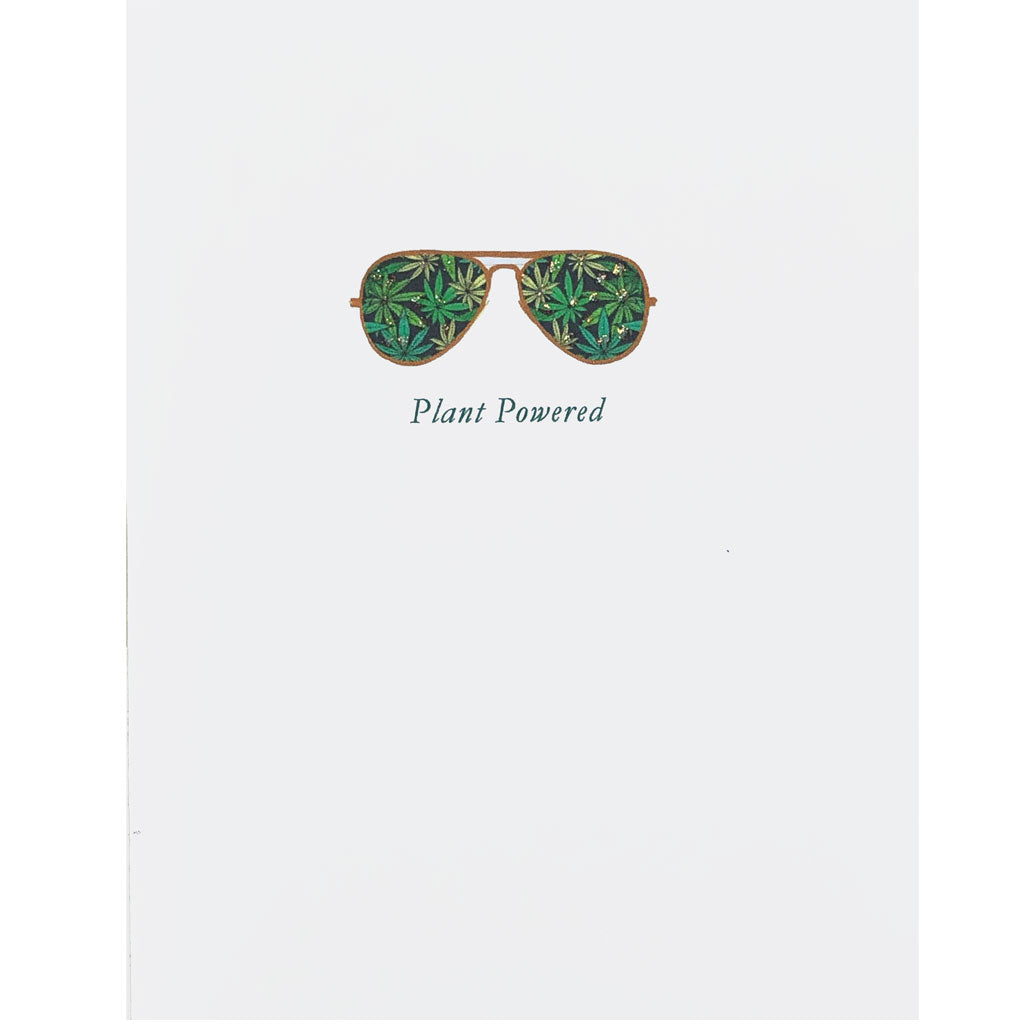Sunglasses Pot Leaf Card