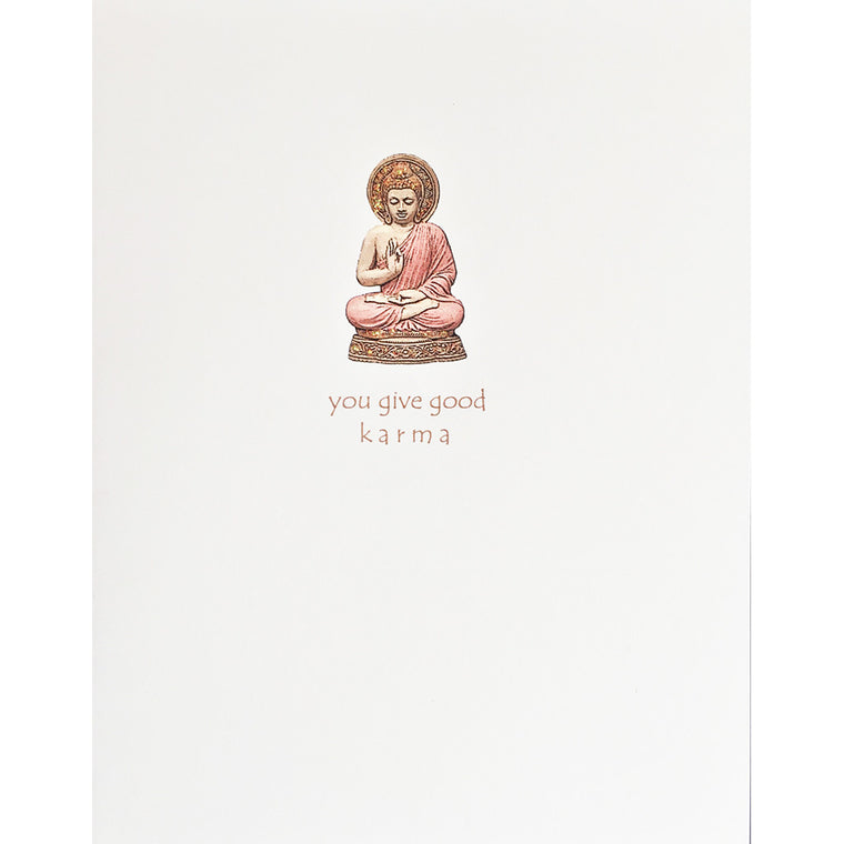 Greeting Card Good Karma Buddha - Lumia Designs