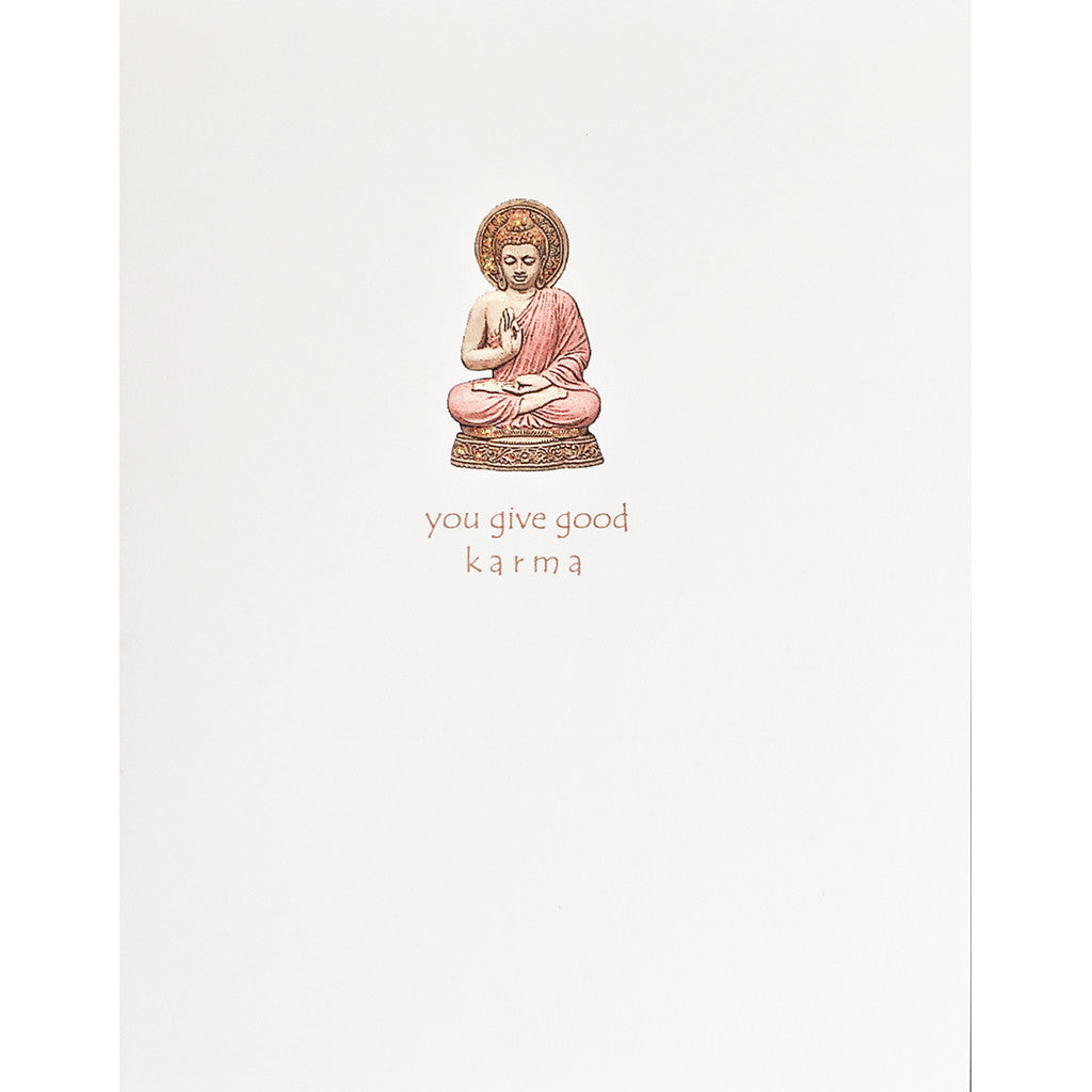 Greeting Card Good Karma Buddha - Lumia Designs