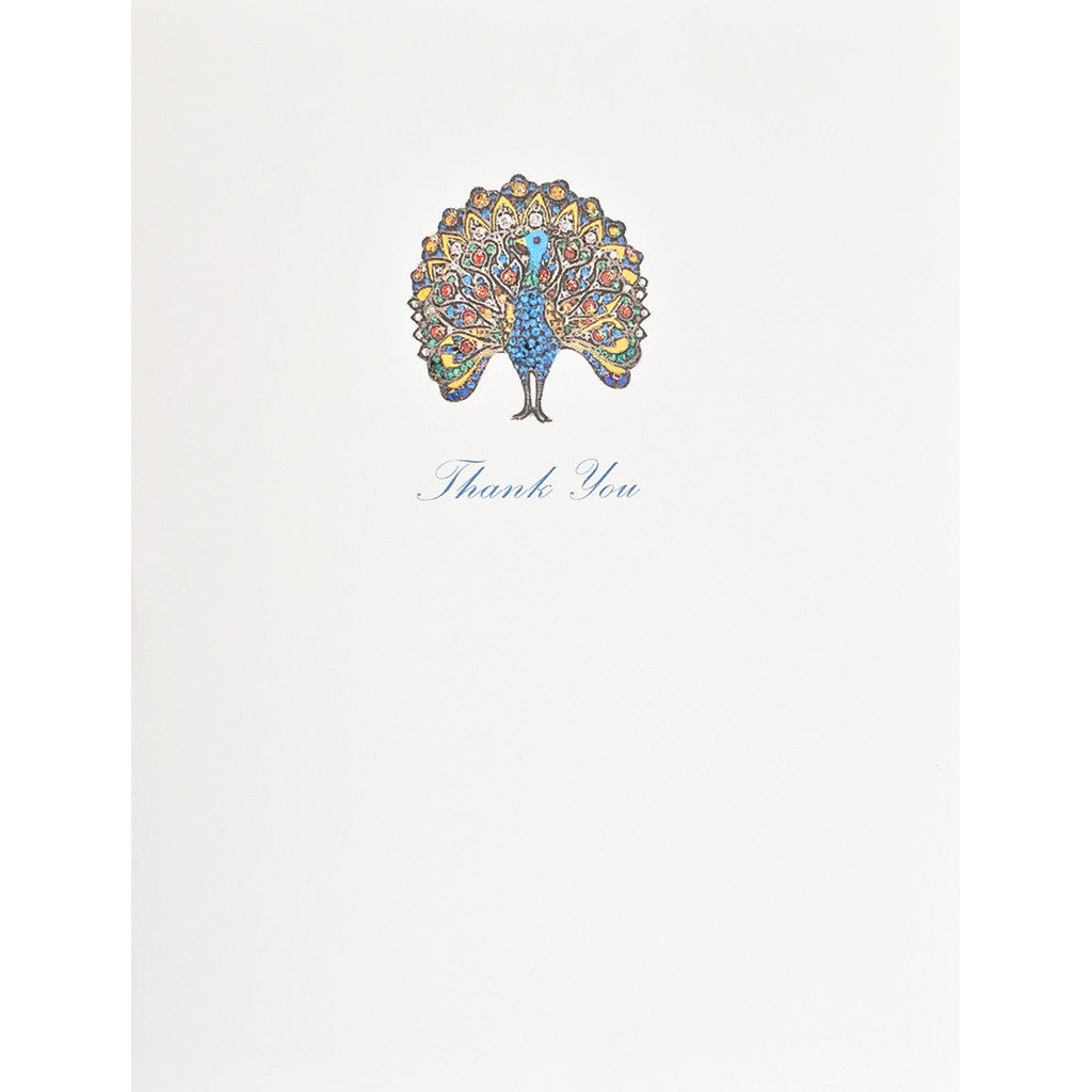 Greeting Card Peacock Thank You - Lumia Designs