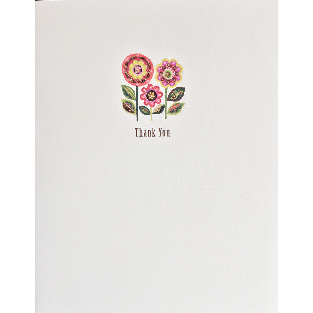 Happy Flowers Thank You Card - Lumia Designs
