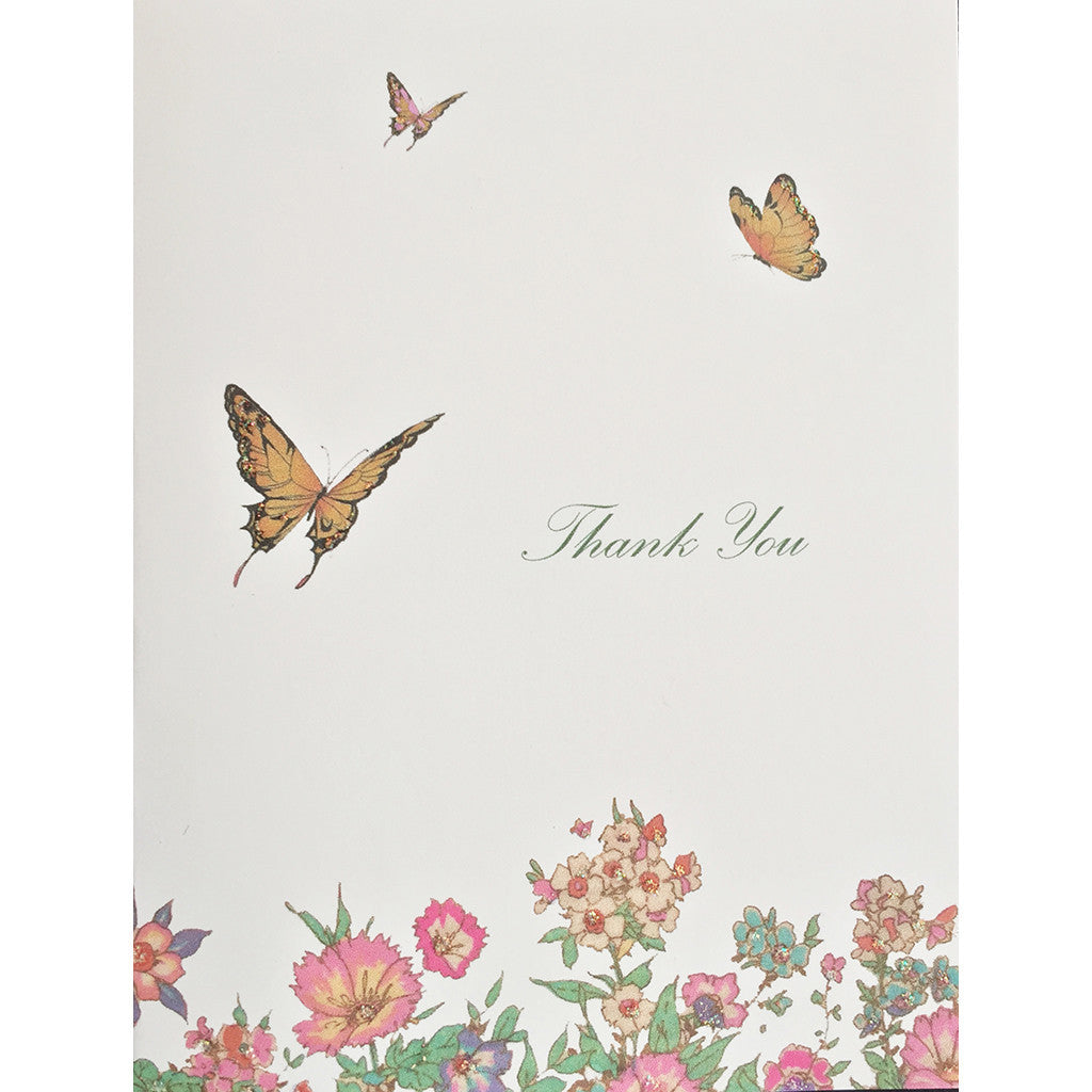 Greeting Card CTY-30W Flowers and Butterfies - Lumia Designs