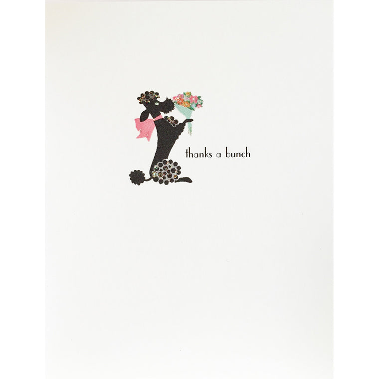Greeting Card Poodle Thank You - Lumia Designs