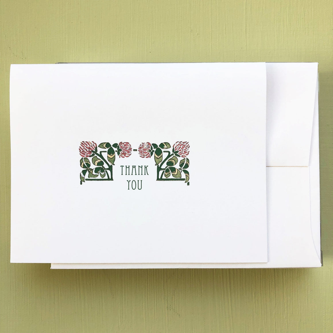 Arts & Crafts Style Thank You Boxed Card