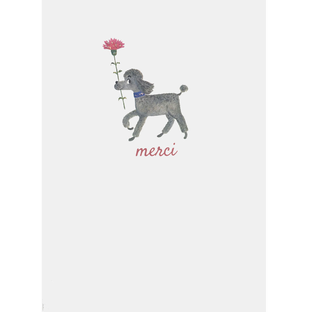 Poodle Merci Thank You Card - Lumia Designs