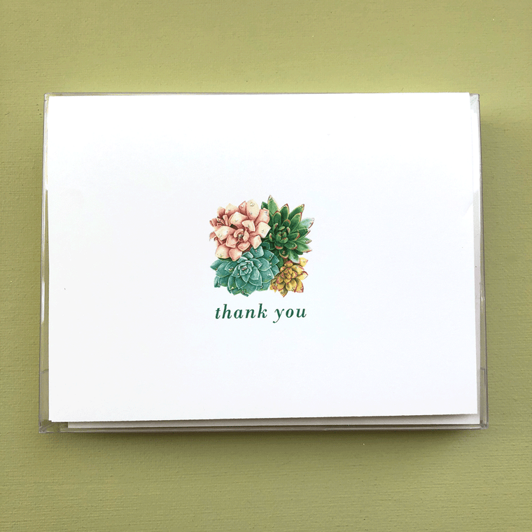 Succulent Thank You Boxed Note Cards
