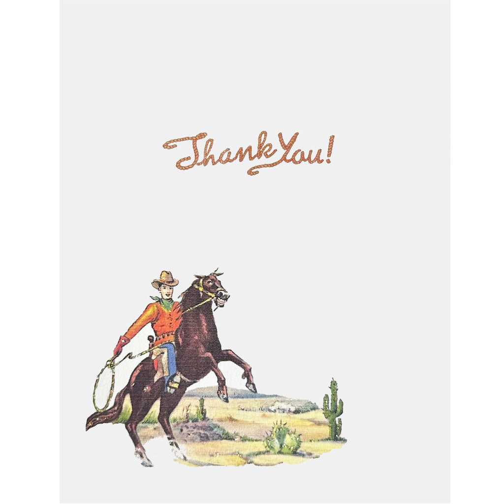 Cowboy Thank You Card