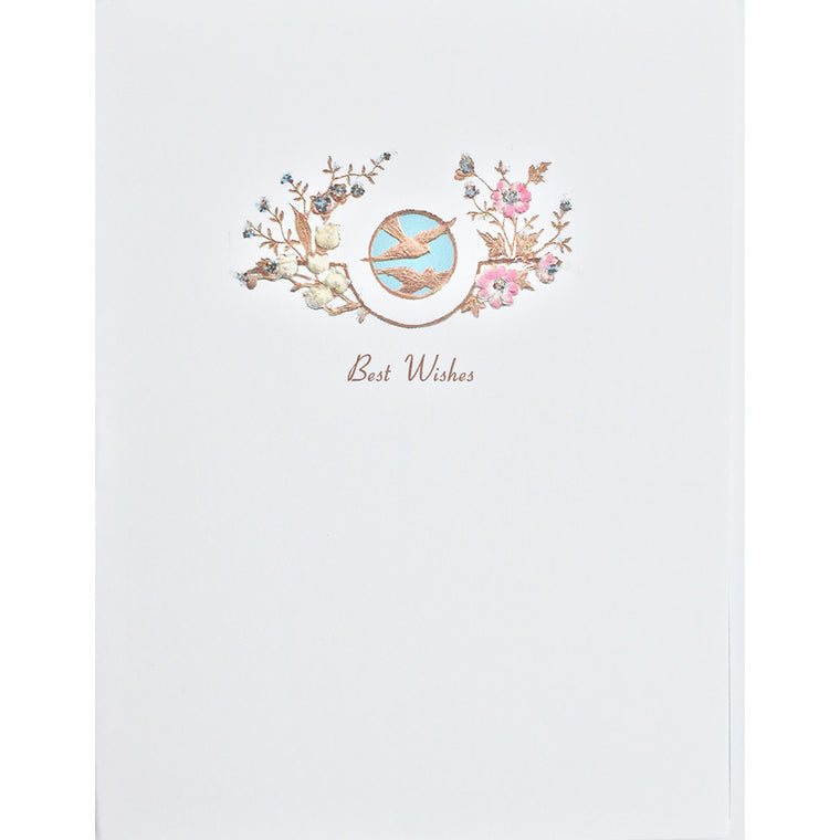 Greeting Card Doves Best Wishes - Lumia Designs