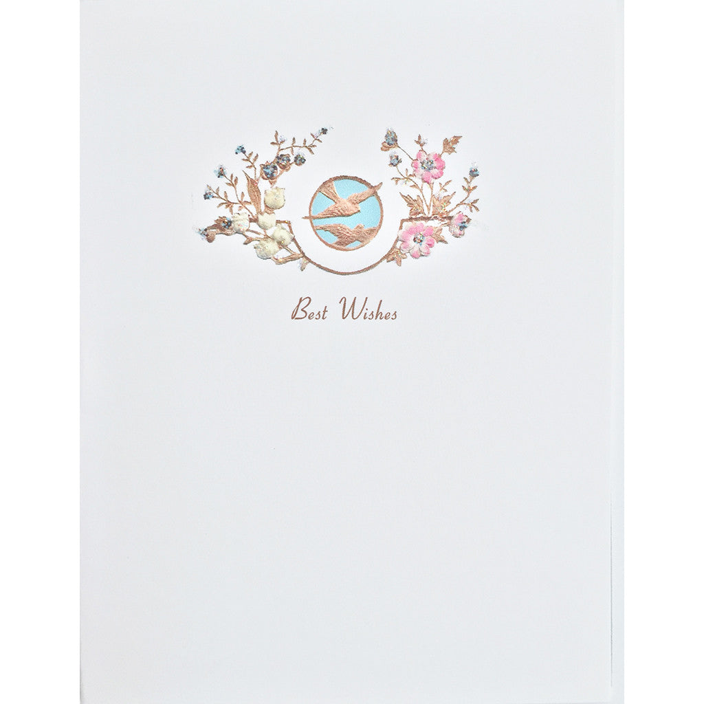 Greeting Card Doves Best Wishes - Lumia Designs