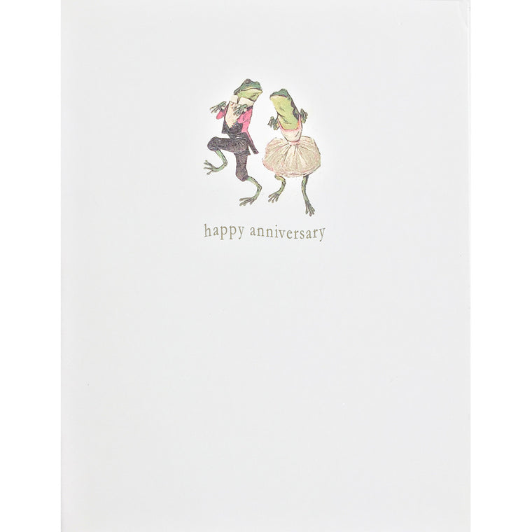 Greeting Card Frogs Dance Anniversary - Lumia Designs