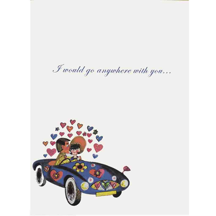 Car Hearts Love Card