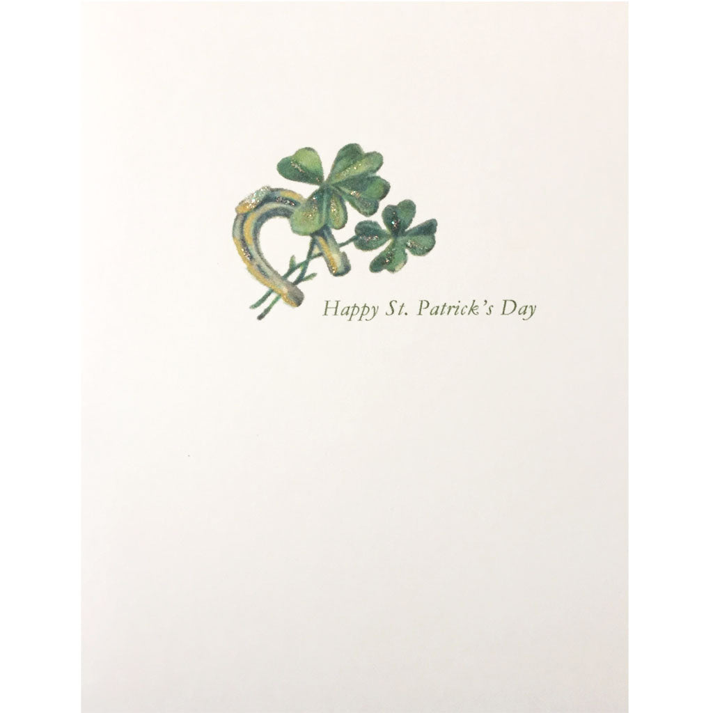 Clover Horseshoe St. Patrick's Day Card