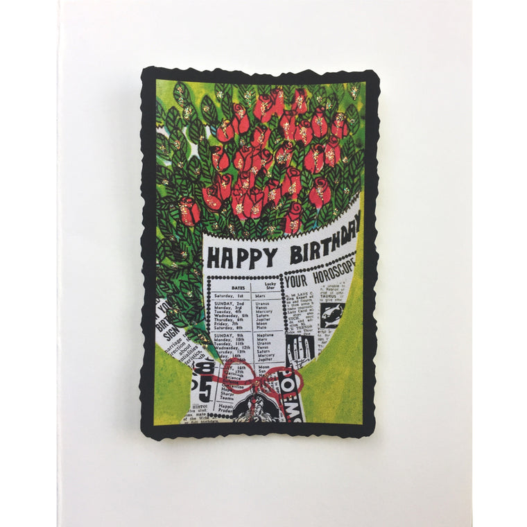 Roses Birthday News Birthday Card - Lumia Designs