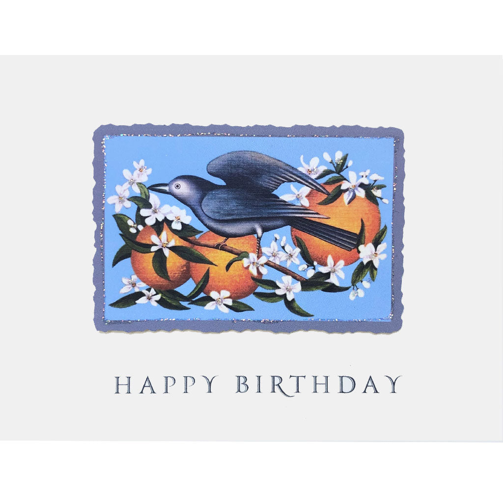 Blackbird Birthday Card
