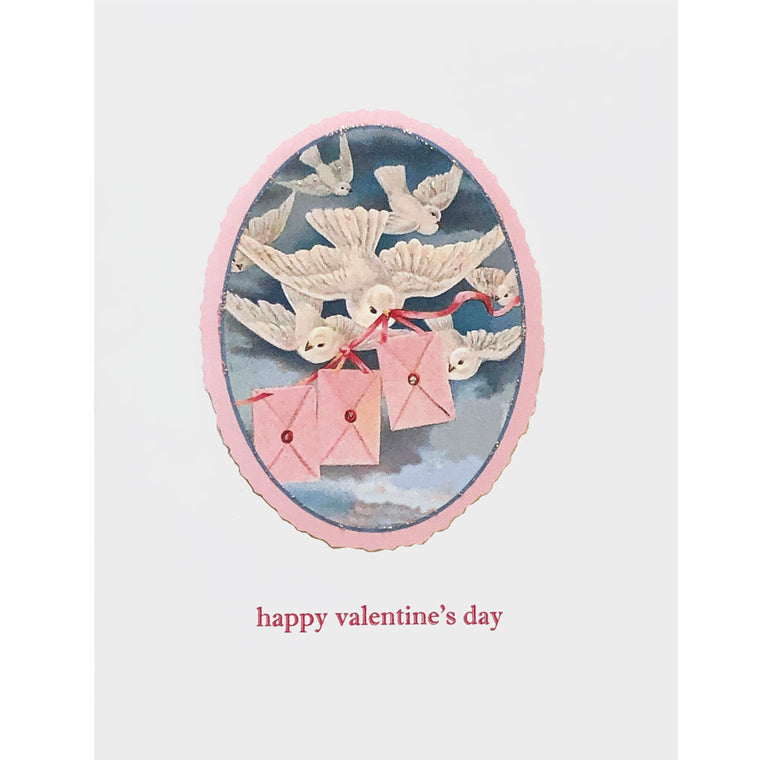 Flying Doves Valentine's Day Card