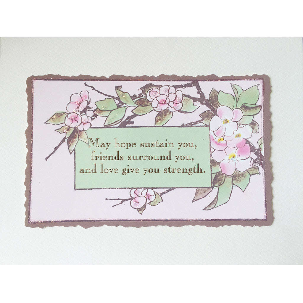 Greeting Card Peony Sympathy - Lumia Designs